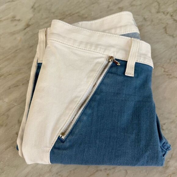 7 FOR ALL MANKIND Skinny Color Block Denim Jeans Women size 27 - Picture 8 of 9